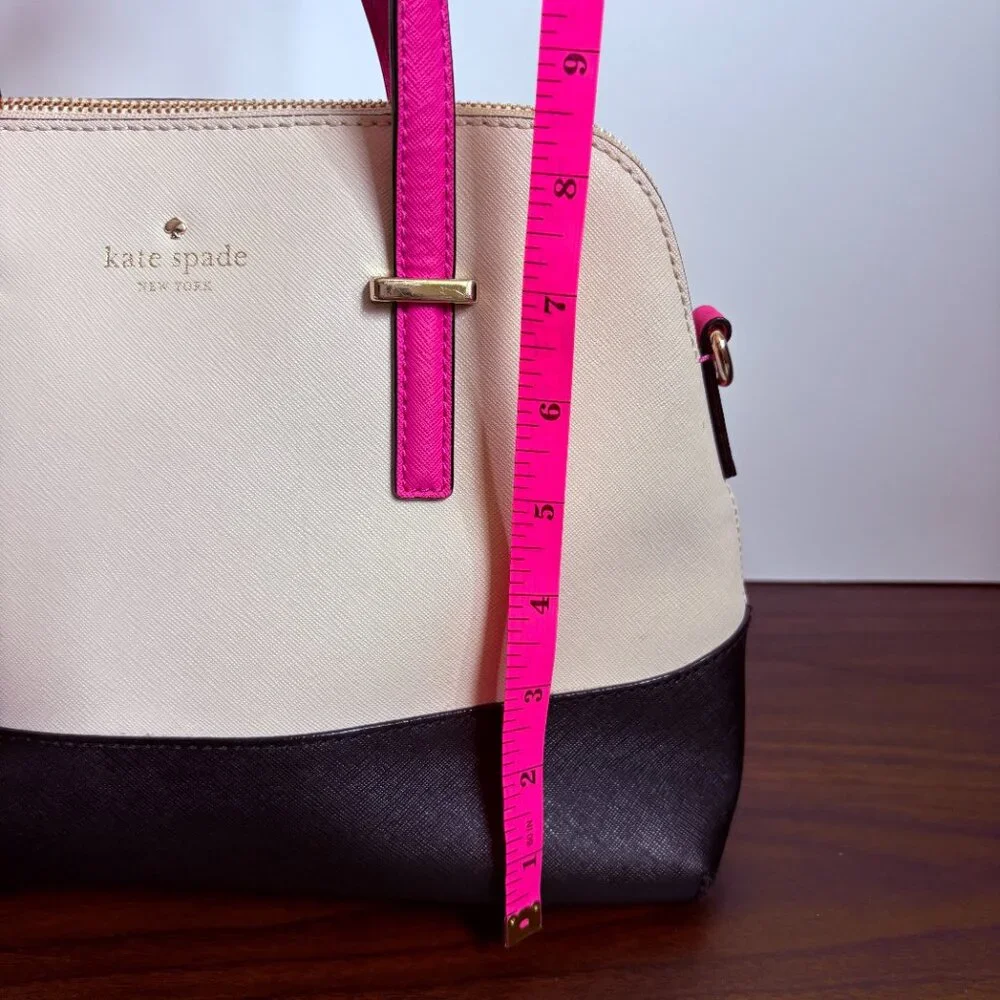 Kate Spade Cedar Street Maise Handbag Black, Pink, Cream Crossbody Quiet Luxury